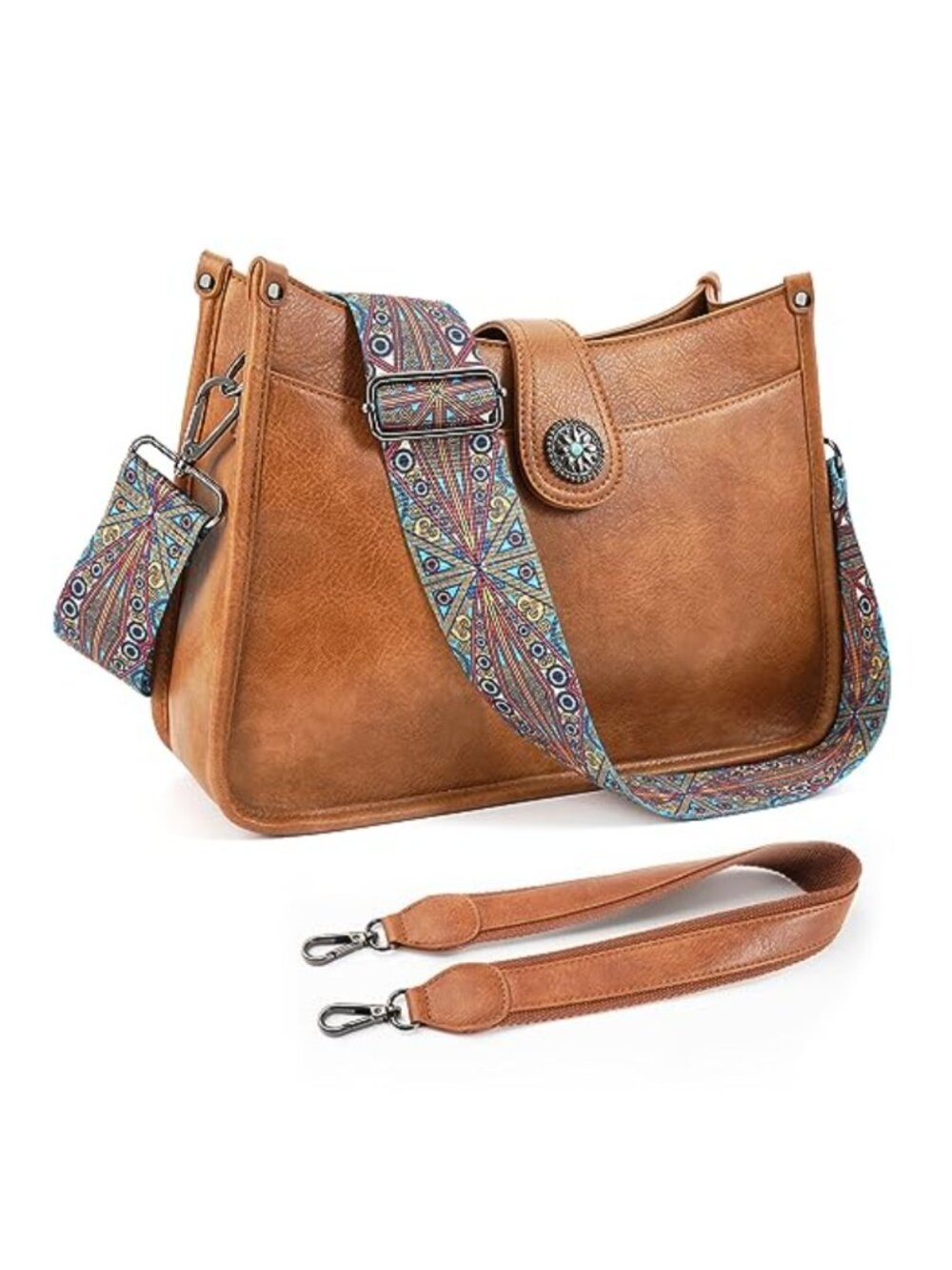 APHISON Crossbody Purse Women Vegan Leather Shoulder Bag with Adjustable Strap